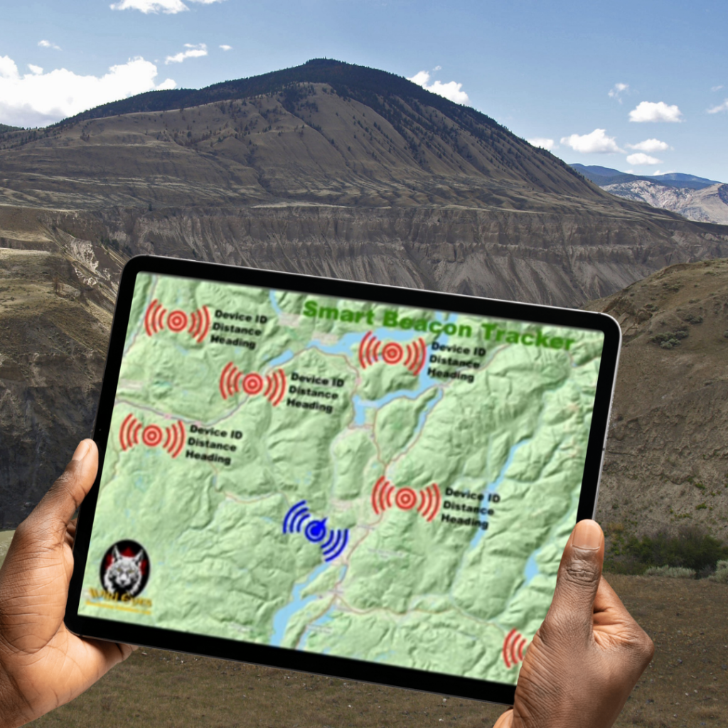 Tablet with custom mapping application on screen